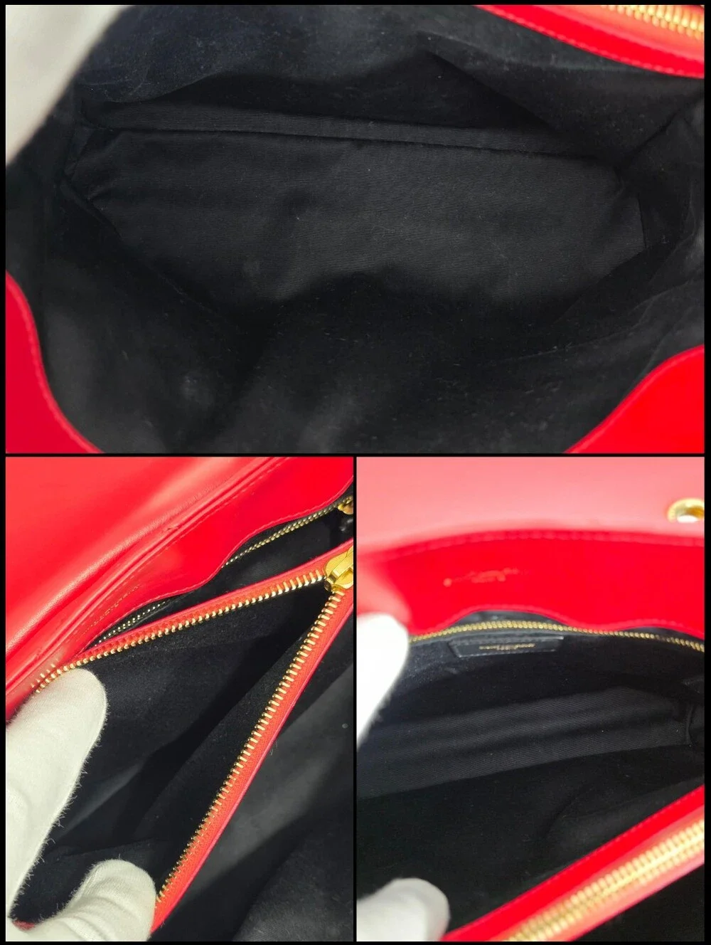 Saint Laurent Loulou medium YSL Shoulder Bag in Quilted Red leather